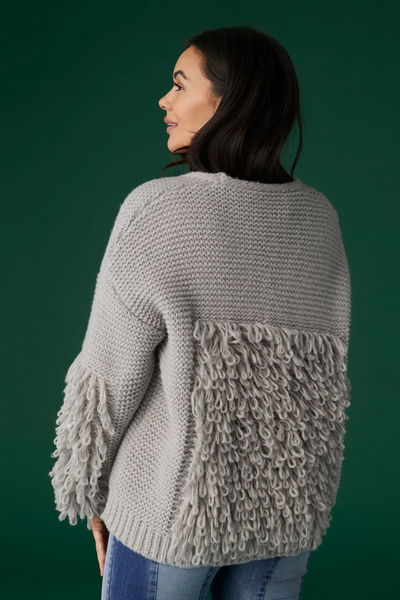 Sidra Loop Knit Cardigan | Grey – Material Girl Handbags