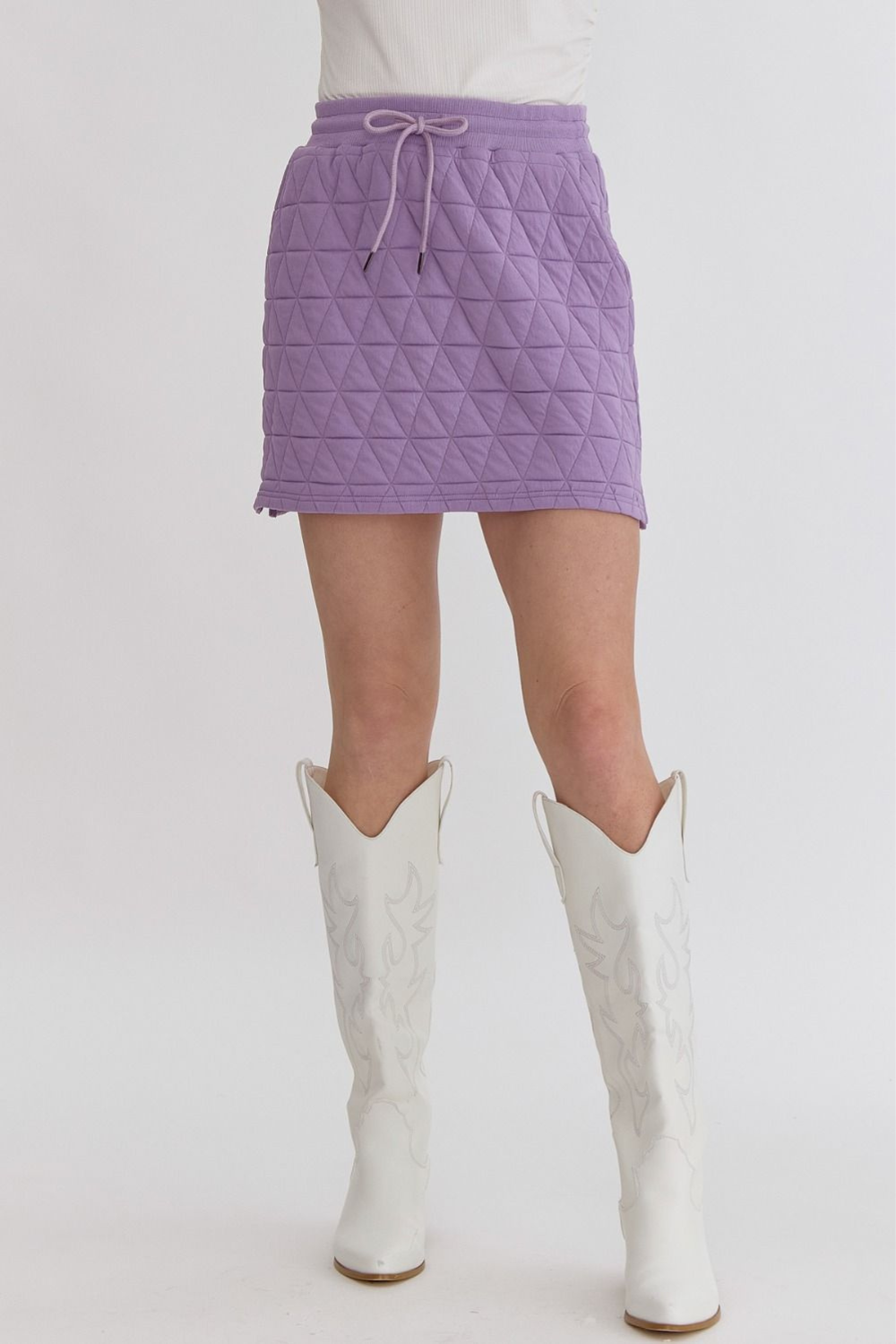 Lavender Textured Skirt