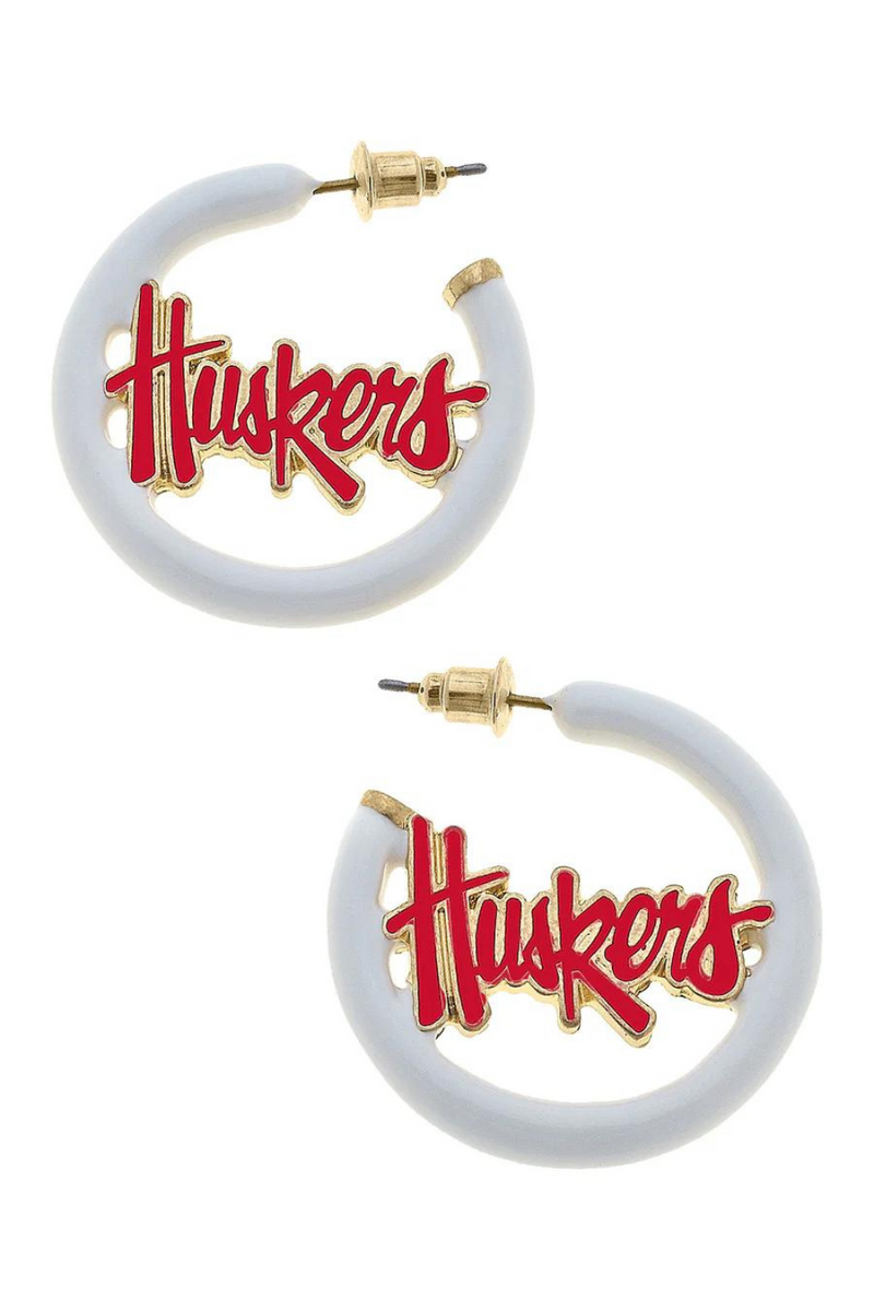 Nebraska Cornhuskers Enamel Logo Earrings