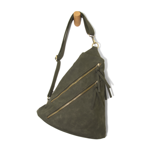 Taupe Double Zip Convertible Sling/Backpack
