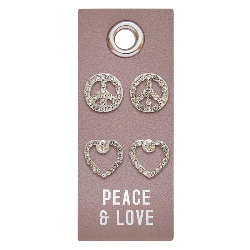 Peace & Love Stud Earring Set