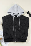 PREORDER Quilted Hooded Puffer Vest | Black