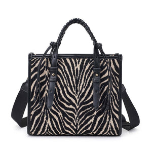 Dinsdale Zebra Print Crossbody | Black