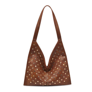 Tori Studded Hobo | Chocolate