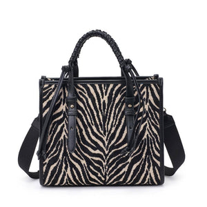 Dinsdale Zebra Print Crossbody | Black