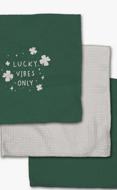 Emerald Luck Geometry Dishcloth Pack of 3