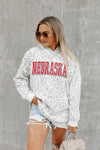 Nebraska Cornhuskers Oversized Side-Slit Hooded Pullover