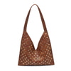 Tori Studded Hobo | Chocolate