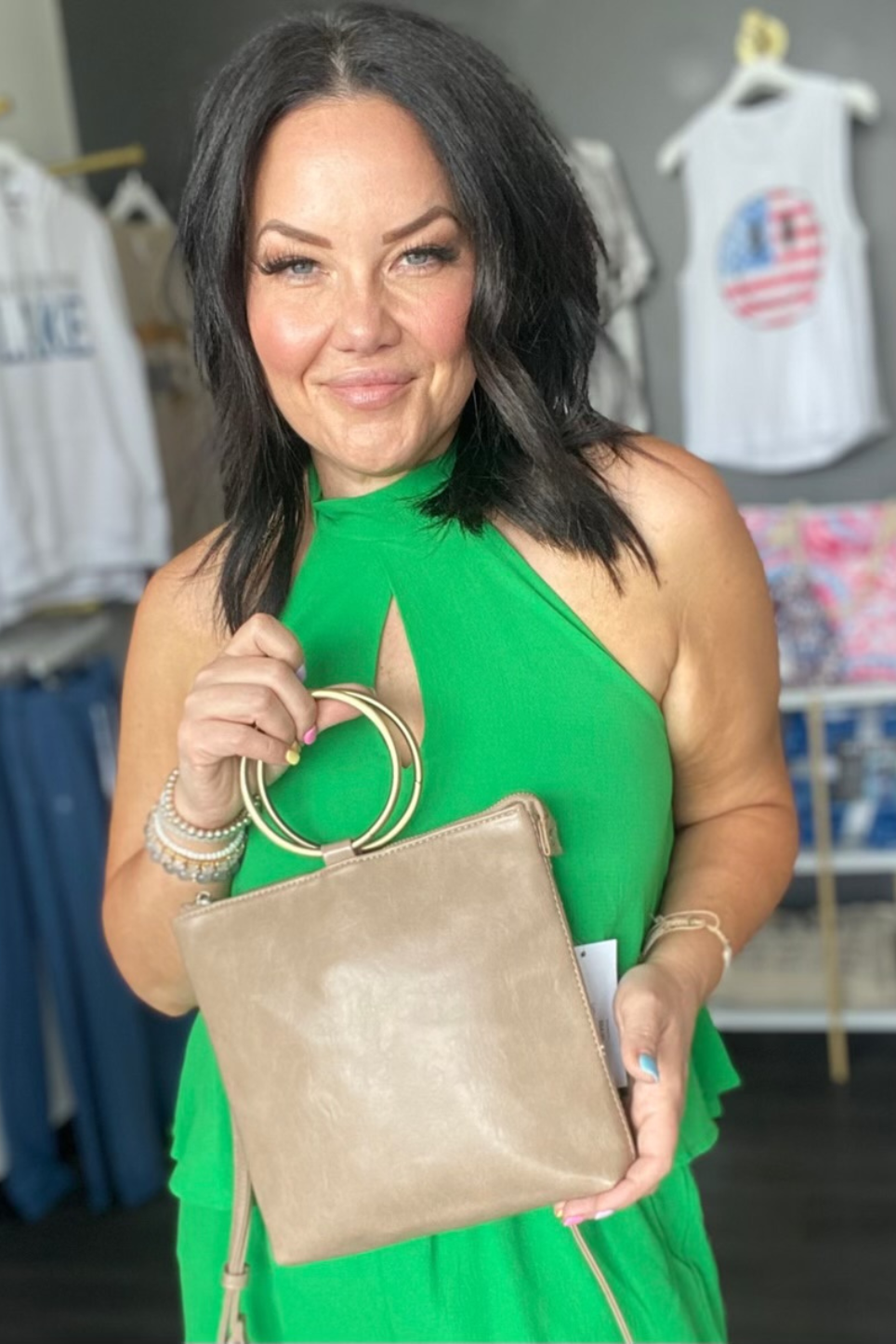 Latte Amelia Ring Tote