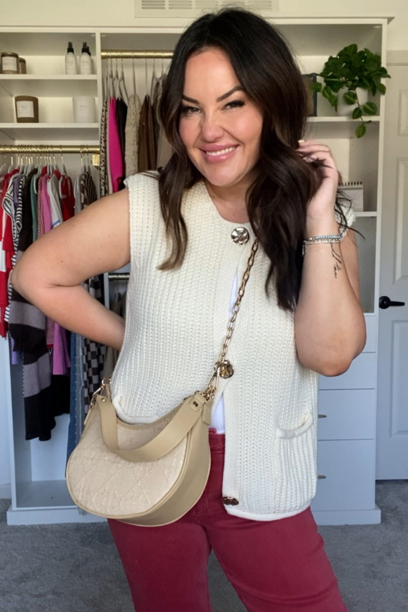 Adrienne Shoulder Bag | Straw