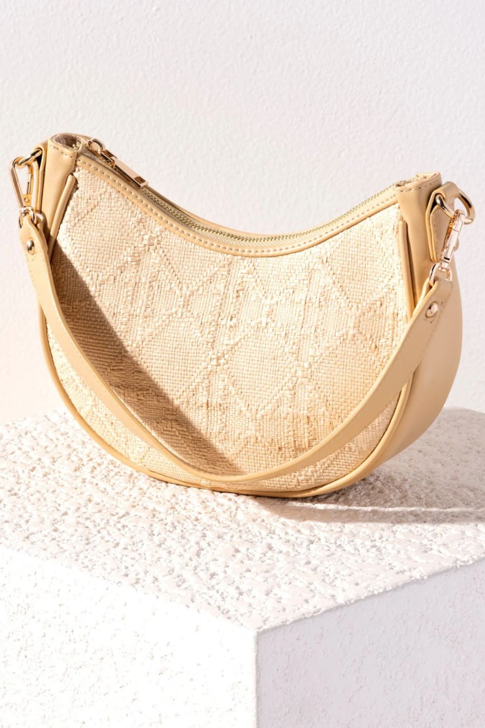 Adrienne Shoulder Bag | Straw