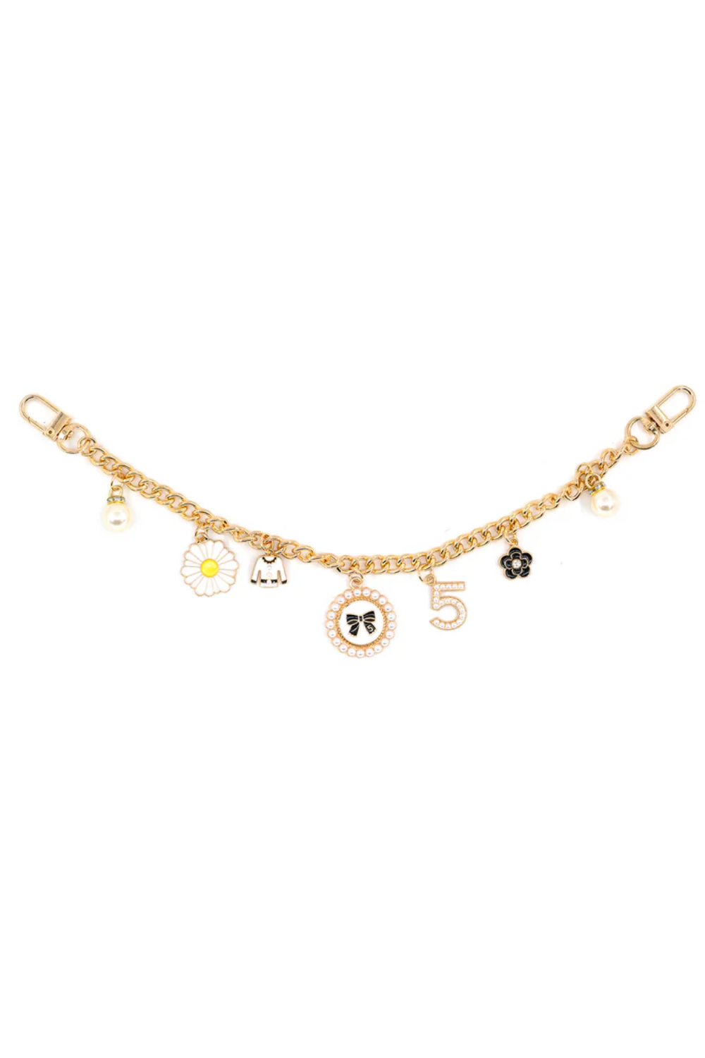 Petals & Pearls Handbag Charm Chain