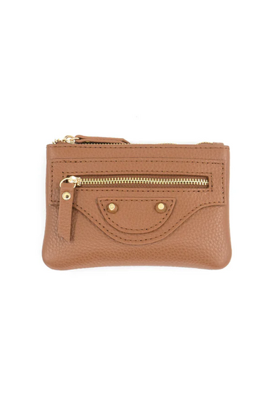 Luxe Mini Zip Wallet | Tan – Material Girl Handbags