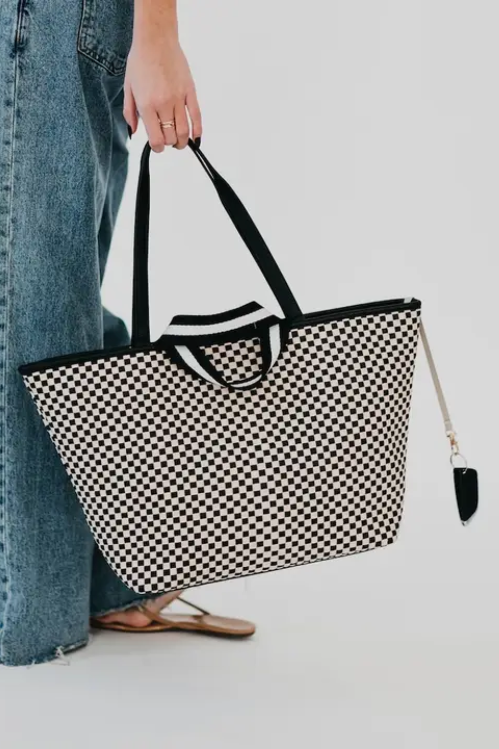 Woven Tiffany Organizer Tote Bag