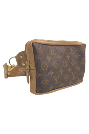 Bella Belt Bag In Bronze Leather | Upcycled LV Full Front