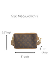 Bella Belt Bag In Bronze Leather | Upcycled LV Full Front