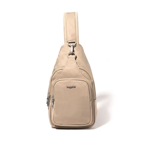 Baggallini Central Park Sling - Taupe Twill