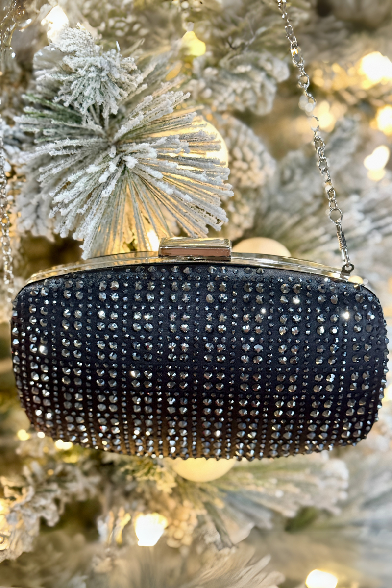 Black Shimmer Convertible Clutch