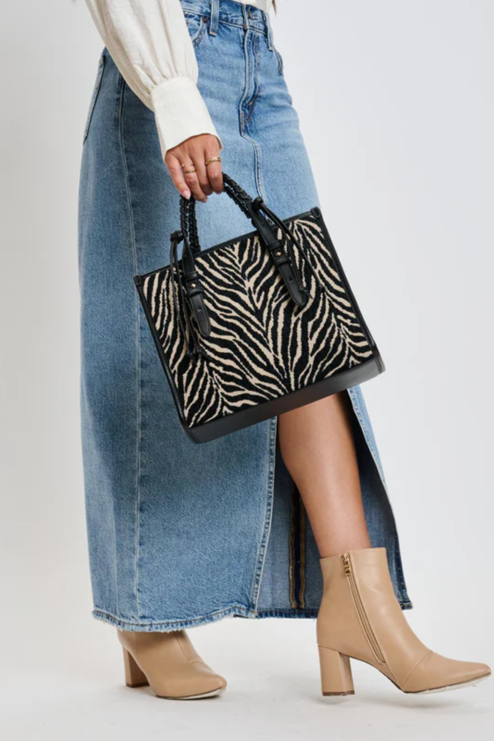 Dinsdale Zebra Print Crossbody | Black