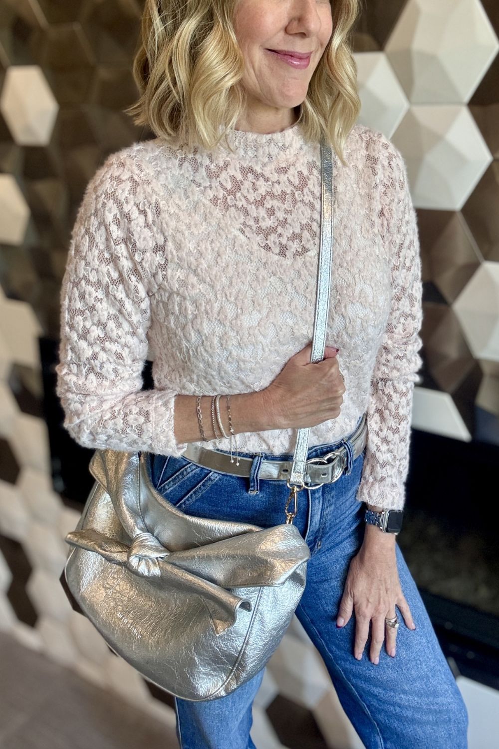 Marni Silver Recycled Vegan Crossbody Bag
