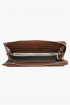 Gia Vegan Whipstitch Wallet | Brown