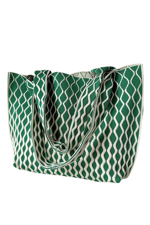 Green Vibe Knit Tote