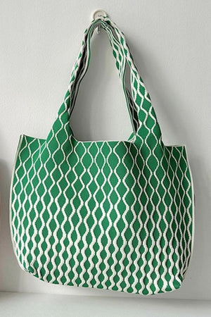 Green Vibe Knit Tote