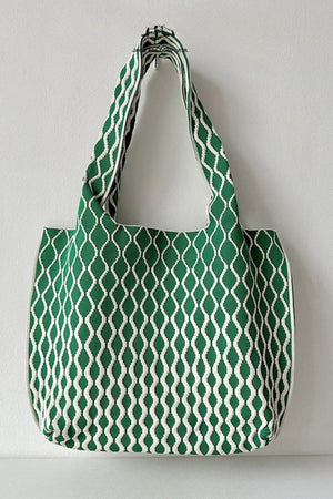 Green Vibe Knit Tote