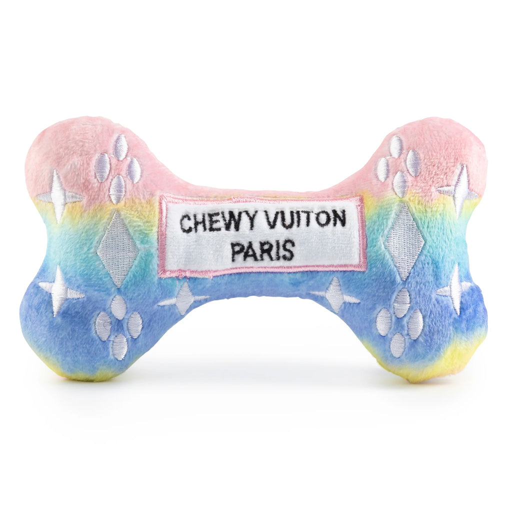 Pink Ombre Chewy Vuiton Bone Dog Toy