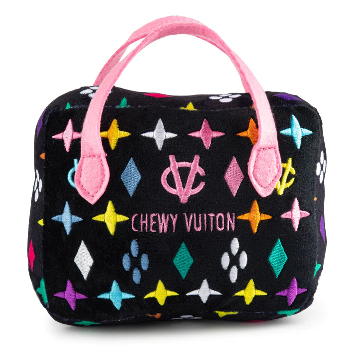Black Monogram Chewy Vuiton Handbag Dog Toy