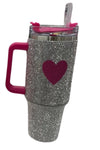 Silver Bling & Love 40 oz Tumbler