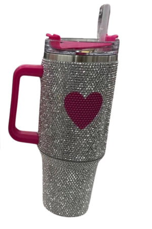 Silver Bling & Love 40 oz Tumbler