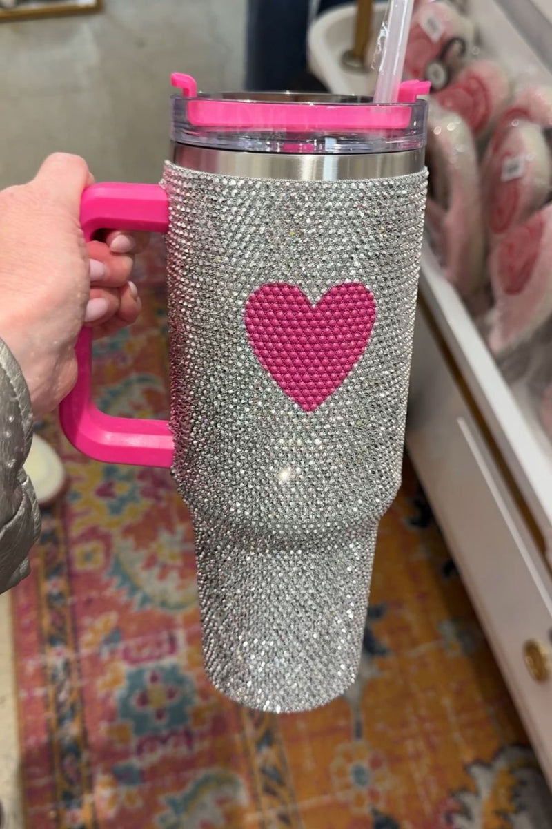 Silver Bling & Love 40 oz Tumbler