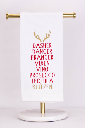 Blitzen Christmas Hand Towel