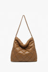 Houston Quilted Shoulder Bag w/ Chain Strap