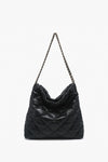 Houston Quilted Shoulder Bag w/ Chain Strap