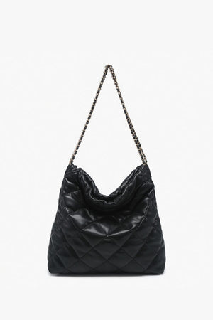 Houston Quilted Shoulder Bag w/ Chain Strap