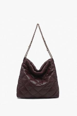 Houston Quilted Shoulder Bag w/ Chain Strap