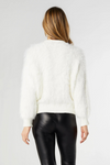 Imani Cable Knit Faux Fur Sweater | Winter White