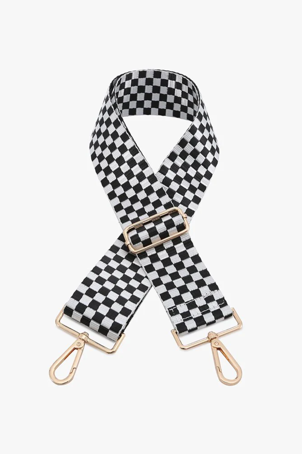 Black & White Checkered Guitar Strap