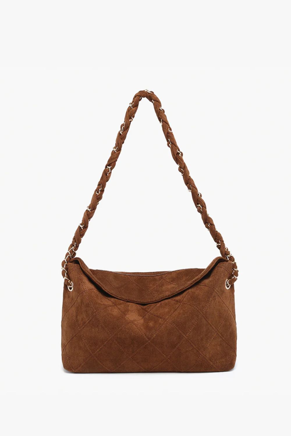 Dominique Faux Suede Shoulder Bag