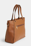 Jenna Studded Tote + Crossbody | Cognac