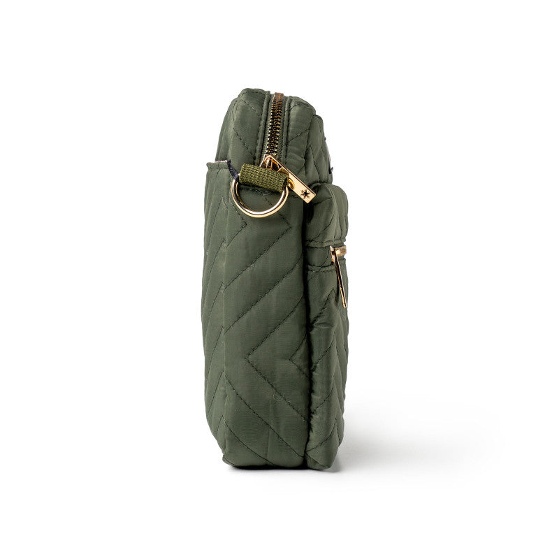 Kedzie Cloud 9 Quilted Crossbody (olive)