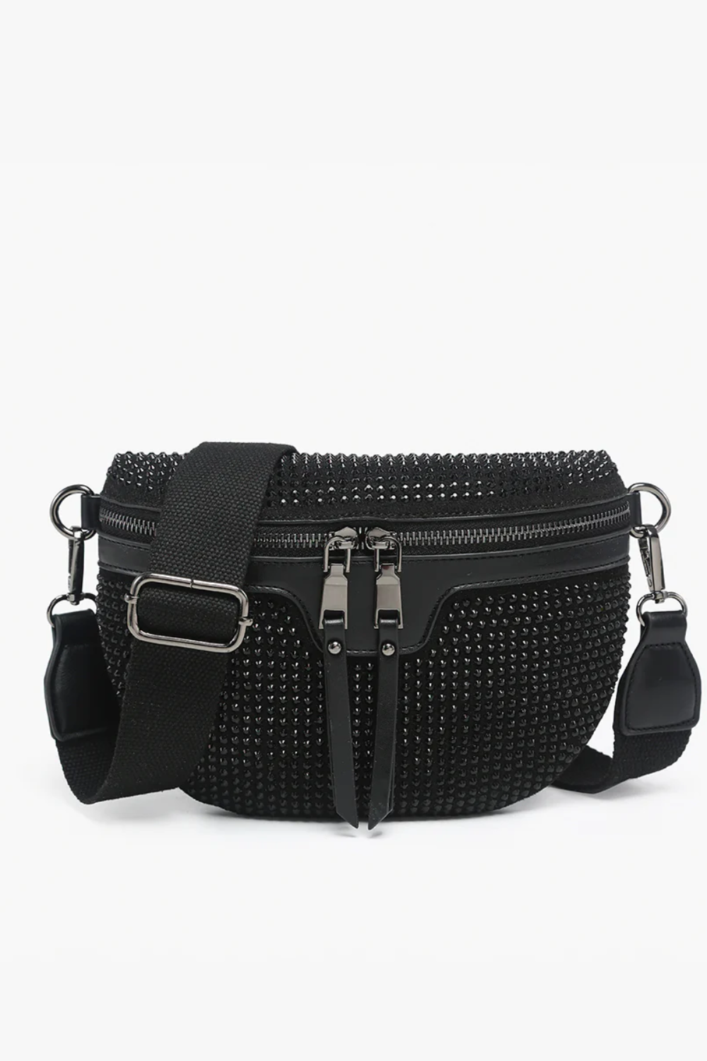 PREORDER Kai Rhinestone Belt Bag | Black