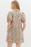 Leopard Print Short Sleeve Dress