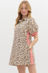 Leopard Print Short Sleeve Dress