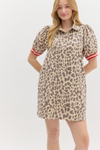 Leopard Print Short Sleeve Dress