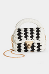 Lucinda Braided Crossbody | Black & White