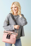 Mariah Chunky Zipper Crossbody | Light Rose