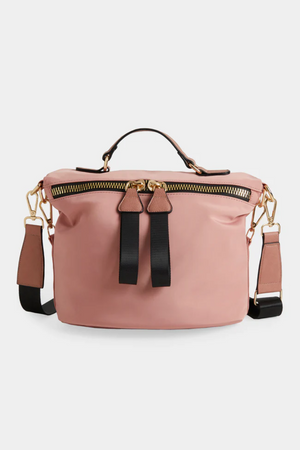 Mariah Chunky Zipper Crossbody | Light Rose